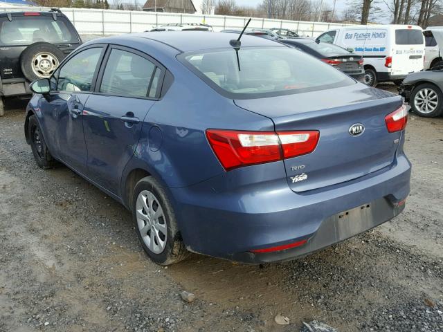 KNADM4A34G6544589 - 2016 KIA RIO LX BLUE photo 3