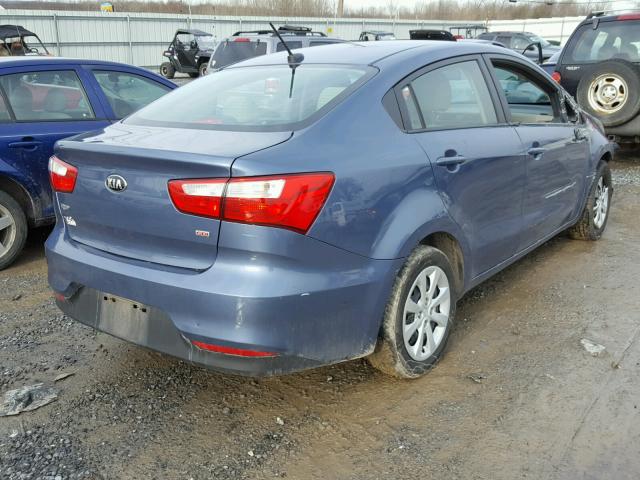 KNADM4A34G6544589 - 2016 KIA RIO LX BLUE photo 4