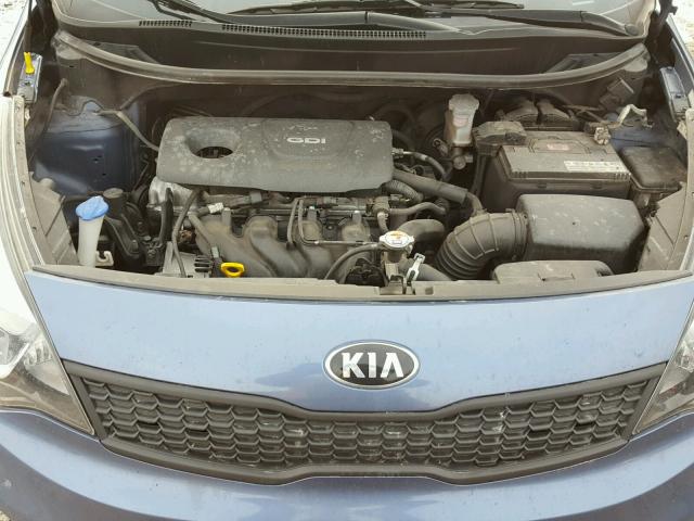 KNADM4A34G6544589 - 2016 KIA RIO LX BLUE photo 7