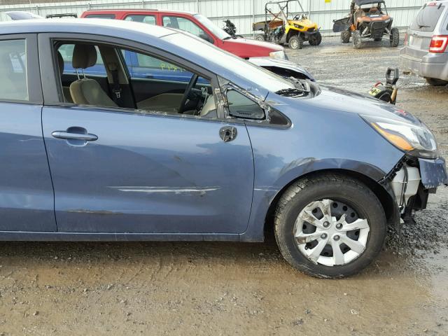 KNADM4A34G6544589 - 2016 KIA RIO LX BLUE photo 9