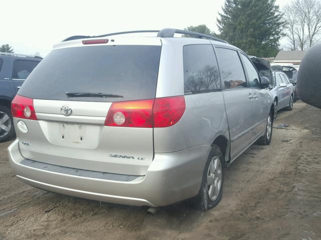 5TDZA23C06S562072 - 2006 TOYOTA SIENNA CE SILVER photo 4