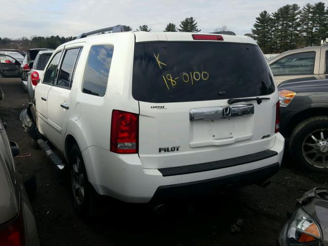 5FNYF4H54BB031796 - 2011 HONDA PILOT EXL WHITE photo 3