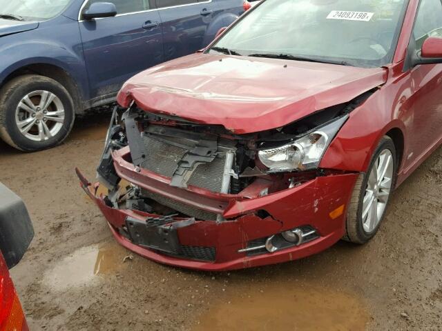 1G1PG5SB8E7357312 - 2014 CHEVROLET CRUZE LTZ RED photo 9