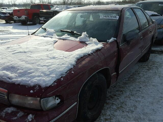 1G1BL53E2PR141168 - 1993 CHEVROLET CAPRICE CL MAROON photo 9