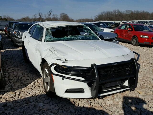 2C3CDXAT2GH188338 - 2016 DODGE CHARGER PO WHITE photo 1