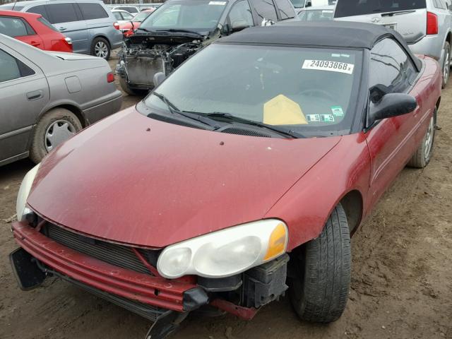 1C3EL75RX5N660784 - 2005 CHRYSLER SEBRING GT RED photo 2