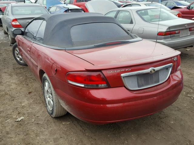 1C3EL75RX5N660784 - 2005 CHRYSLER SEBRING GT RED photo 3