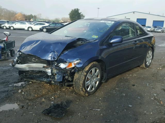 2HGFG12699H511956 - 2009 HONDA CIVIC LX BLUE photo 2