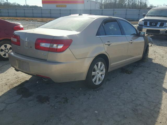 3LNHM26T77R654584 - 2007 LINCOLN MKZ BEIGE photo 4