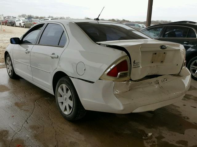 3FAHP06ZX7R194637 - 2007 FORD FUSION S WHITE photo 3