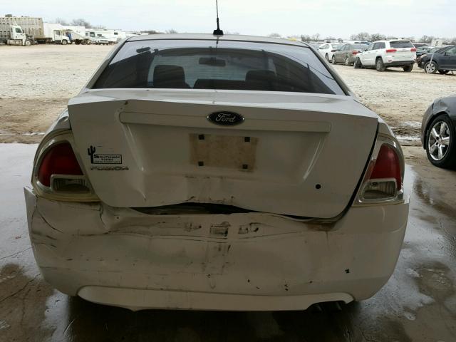 3FAHP06ZX7R194637 - 2007 FORD FUSION S WHITE photo 9