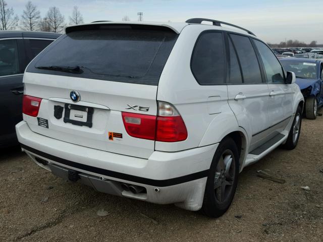 5UXFB33523LH48735 - 2003 BMW X5 4.4I WHITE photo 4