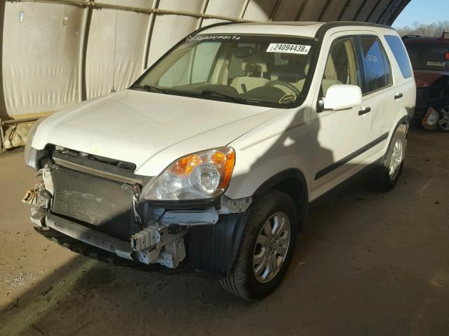 SHSRD78866U403482 - 2006 HONDA CR-V EX WHITE photo 2