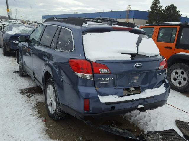 4S4BRCPC7D3245605 - 2013 SUBARU OUTBACK 2. BLUE photo 3