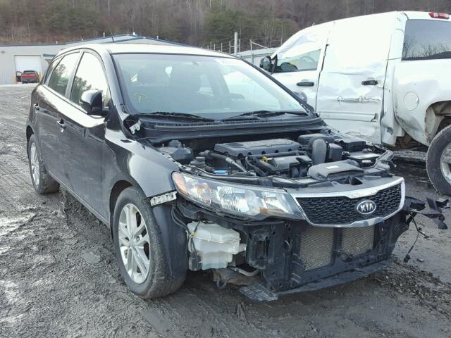 KNAFU5A29B5437073 - 2011 KIA FORTE EX BLACK photo 1