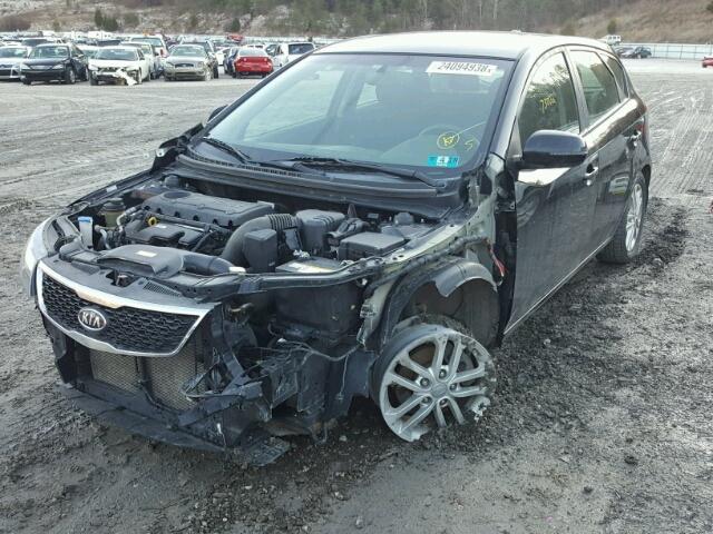 KNAFU5A29B5437073 - 2011 KIA FORTE EX BLACK photo 2