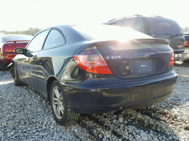 WDBRN64J73A480498 - 2003 MERCEDES-BENZ C 320 SPOR BLACK photo 3