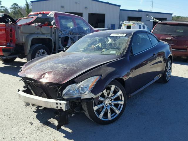 JN1CV6FE7AM351750 - 2010 INFINITI G37 BASE MAROON photo 2