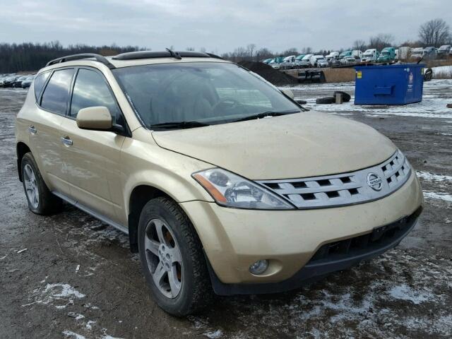 JN8AZ08W33W235601 - 2003 NISSAN MURANO SL GOLD photo 1