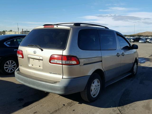 4T3ZF19C53U519831 - 2003 TOYOTA SIENNA CE TAN photo 4