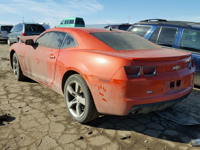 2G1FC1EV3A9162152 - 2010 CHEVROLET CAMARO LT ORANGE photo 3