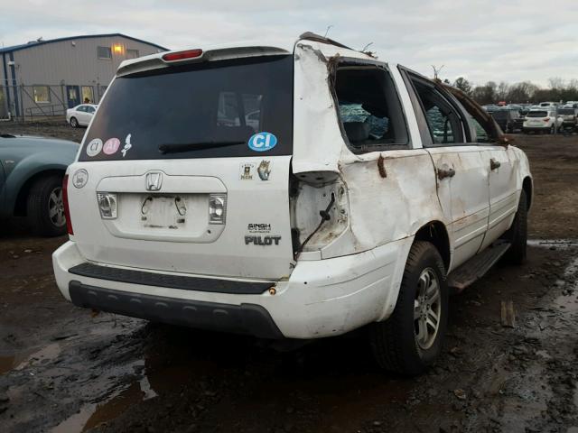 2HKYF18643H552818 - 2003 HONDA PILOT EXL WHITE photo 4