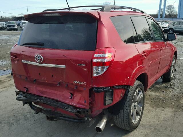 JTMRF4DV1B5040466 - 2011 TOYOTA RAV4 SPORT RED photo 4