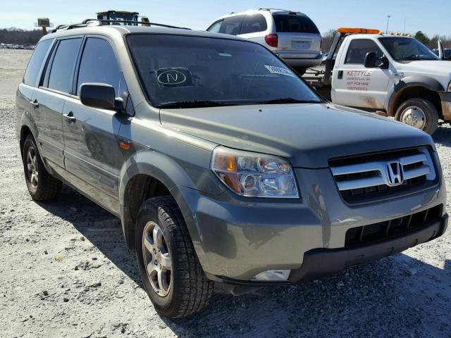 5FNYF28558B004104 - 2008 HONDA PILOT EXL GREEN photo 1