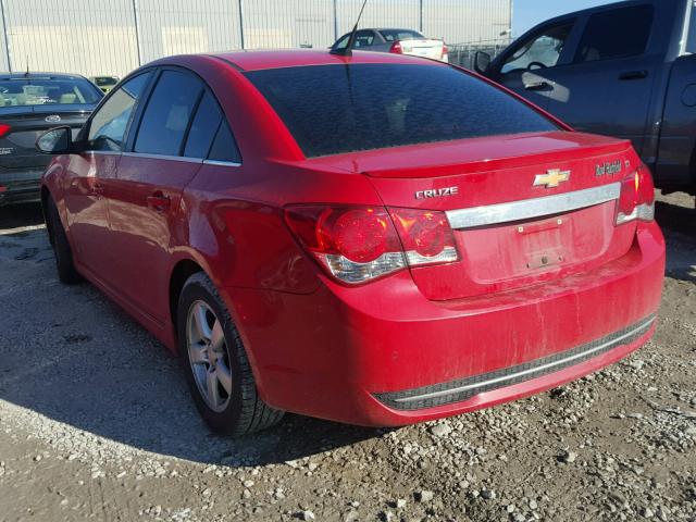 1G1PF5SC3C7182959 - 2012 CHEVROLET CRUZE LT RED photo 3