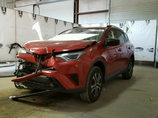 2T3ZFREV9GW291814 - 2016 TOYOTA RAV4 LE RED photo 2