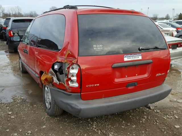 2B4GP2431YR640727 - 2000 DODGE GRAND CARA RED photo 3