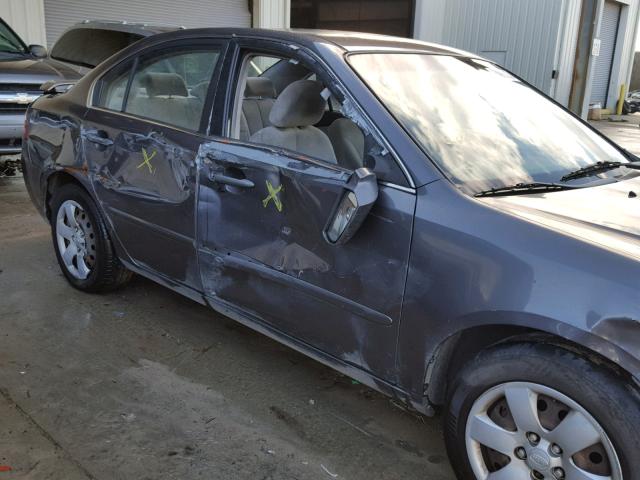 KNAGE123485224476 - 2008 KIA OPTIMA LX GRAY photo 9