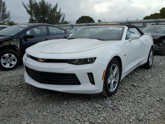 1G1FB3DX2J0127114 - 2018 CHEVROLET CAMARO LT WHITE photo 2