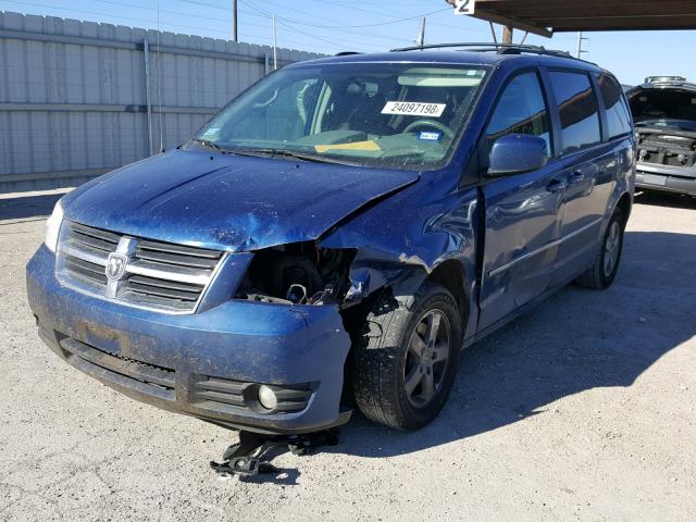 2D4RN5D17AR216298 - 2010 DODGE GRAND CARA BLUE photo 2