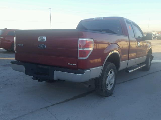 1FTFX1CF1DFB15883 - 2013 FORD F150 SUPER MAROON photo 4