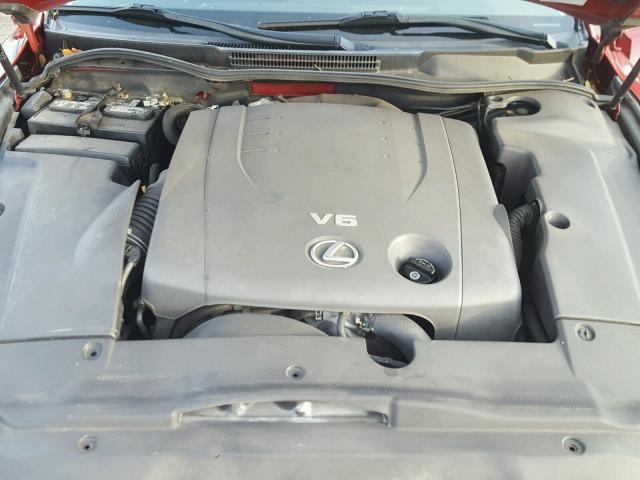 JTHCK262165003964 - 2006 LEXUS IS 250 RED photo 7