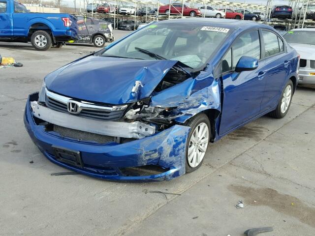 19XFB2F86CE001243 - 2012 HONDA CIVIC EX BLUE photo 2