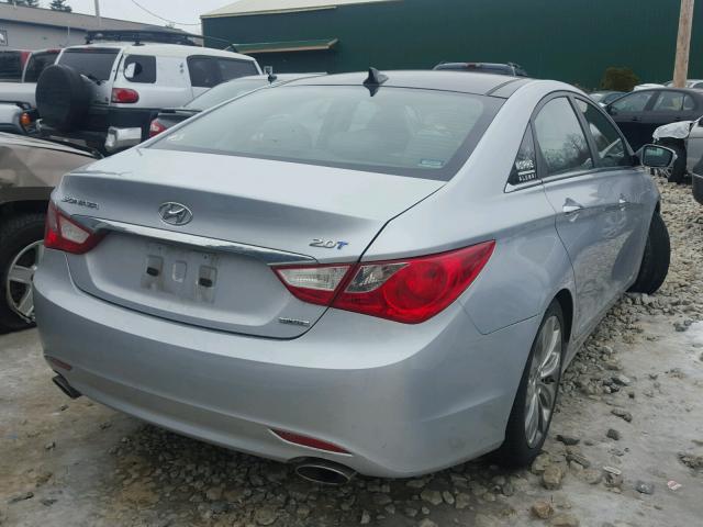 5NPEC4AB3CH347558 - 2012 HYUNDAI SONATA SE SILVER photo 4