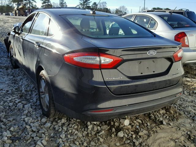 3FA6P0H72DR264114 - 2013 FORD FUSION SE BLACK photo 3