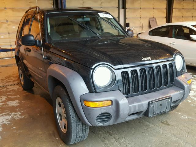 1J4GL48K84W136313 - 2004 JEEP LIBERTY SP BLACK photo 1