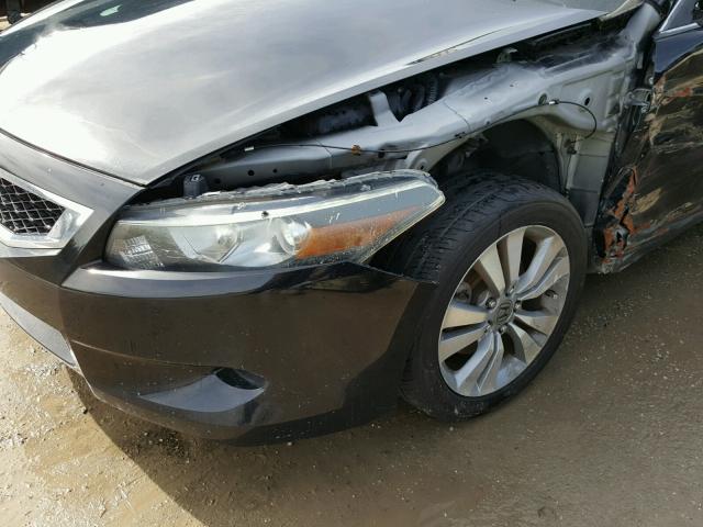 1HGCS12849A017764 - 2009 HONDA ACCORD EXL BLACK photo 9