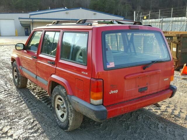 1J4FF48S4YL231669 - 2000 JEEP CHEROKEE S RED photo 3