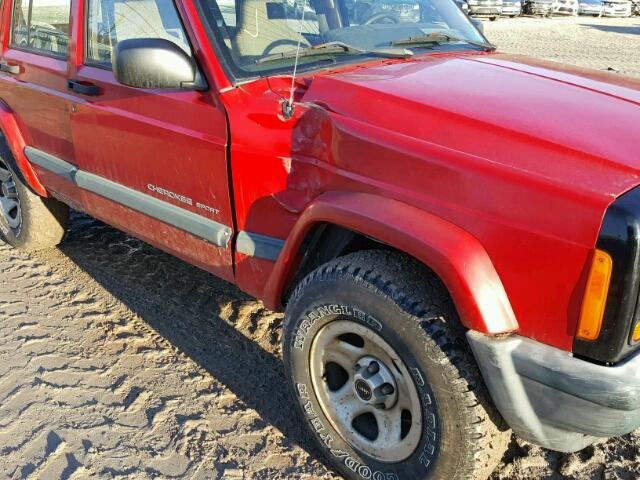 1J4FF48S4YL231669 - 2000 JEEP CHEROKEE S RED photo 9