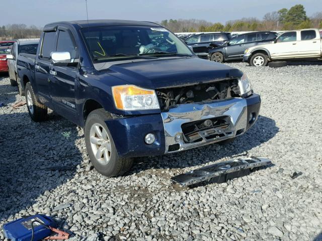 1N6BA07D98N360572 - 2008 NISSAN TITAN XE BLUE photo 1