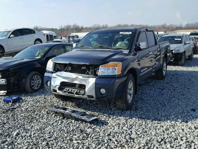 1N6BA07D98N360572 - 2008 NISSAN TITAN XE BLUE photo 2