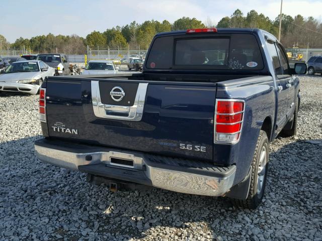 1N6BA07D98N360572 - 2008 NISSAN TITAN XE BLUE photo 4