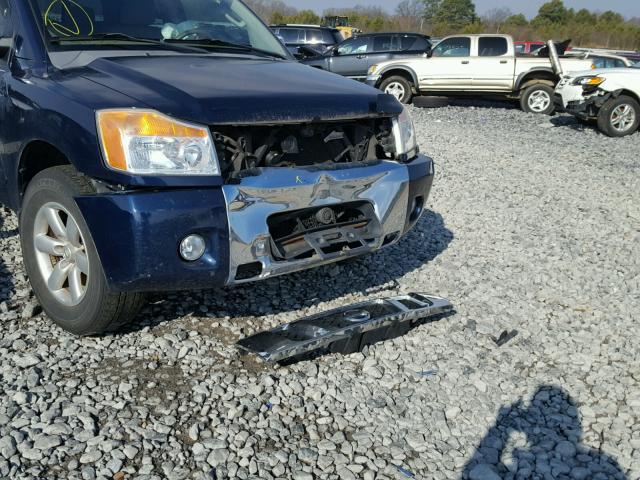 1N6BA07D98N360572 - 2008 NISSAN TITAN XE BLUE photo 9