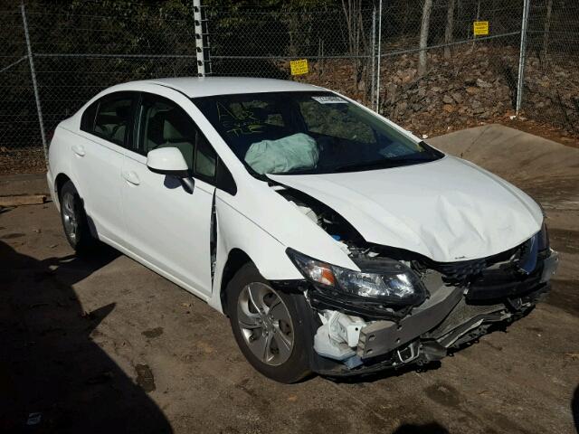 19XFB2F50DE023696 - 2013 HONDA CIVIC LX WHITE photo 1