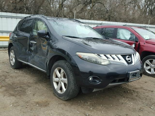 JN8AZ18W99W138644 - 2009 NISSAN MURANO S BLACK photo 1