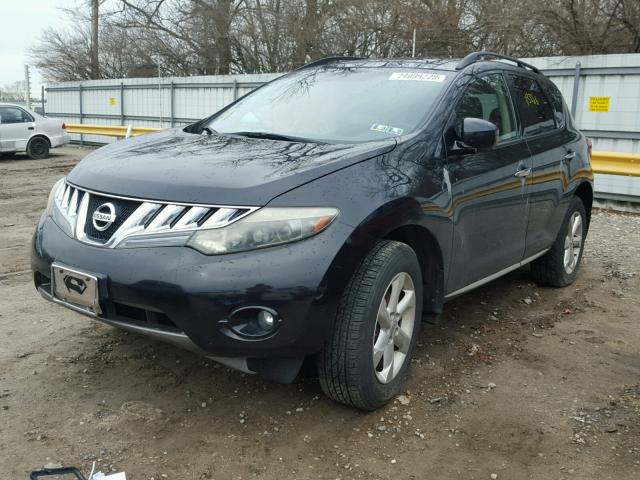 JN8AZ18W99W138644 - 2009 NISSAN MURANO S BLACK photo 2